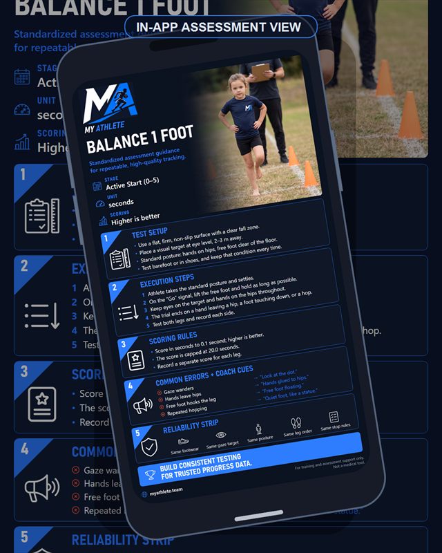 Flag Football: Balance 1 Foot