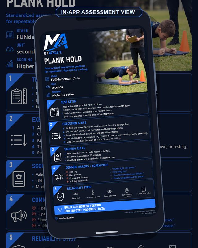 Flag Football: Plank Hold