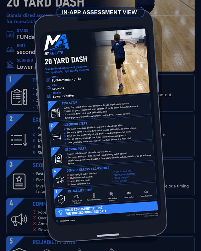 Volleyball: 20 Yard Dash