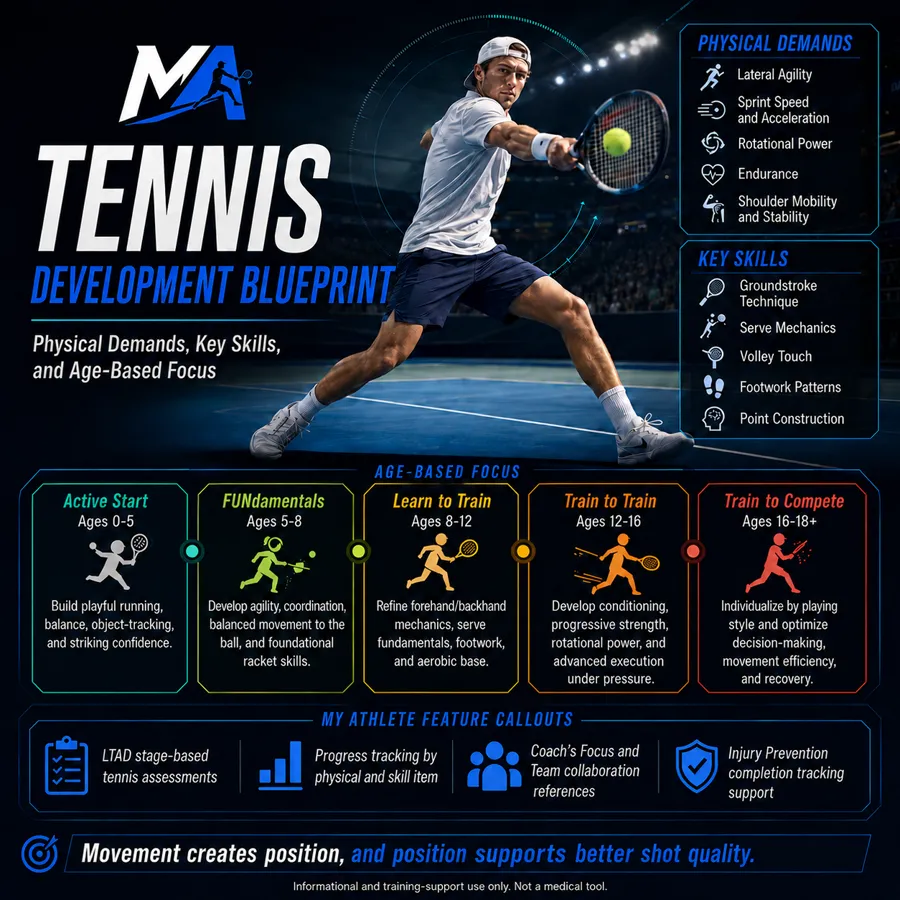 The Tennis development blueprint: physical demands, key skills and focus by age