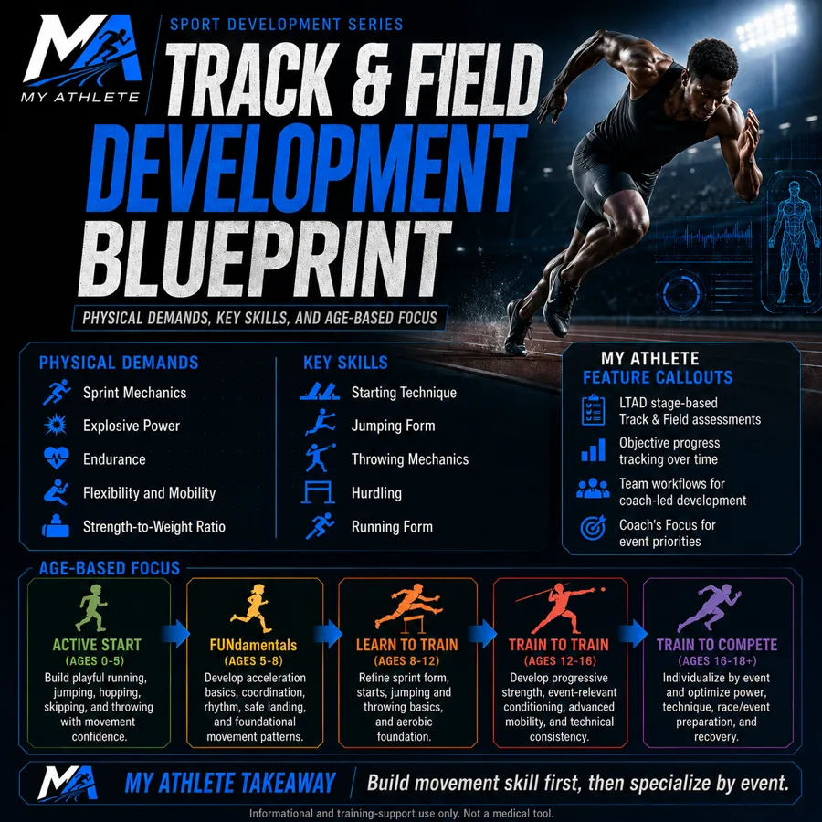 The Track & Field development blueprint: physical demands, key skills and focus by age